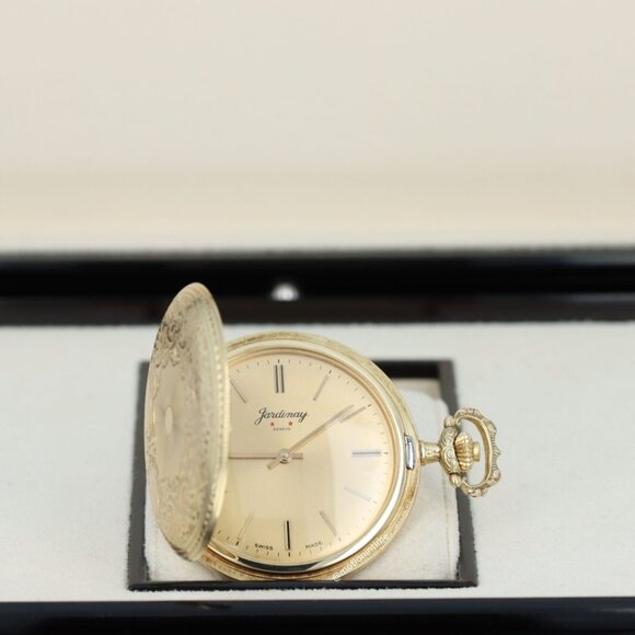 Jardinary Vintage 40mm Pocket Watch in 14k Yellow Gold